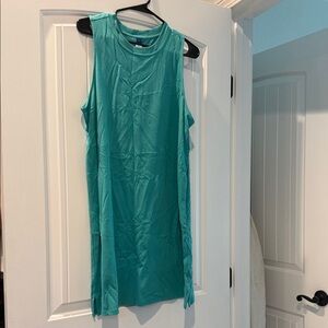 Old Navy Teal Sleeveless Midi Shift Dress